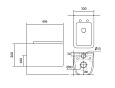 Унитаз-компакт подвесной безободковый AQUATEK ЛИБРА New AQ1148N-00 495*350*260 мм, горизонтальный выпуск, тонкое сиденье с механизмом плавного закрывания, крепеж