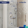 Душевая система скрытого монтажа с тропическим душем, ручным душем и изливом, глянцевый хром, Rora, Milardo, RORSB03M68