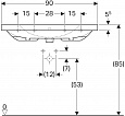 Встраиваемая раковина Geberit Acanto 90x48 500.623.01.2