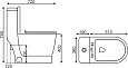 Унитаз-моноблок SM9004A, сиденье тонкое ДП, арматура (с гофрой и подводкой)