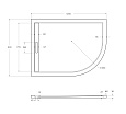 TRAY-AS-RH-120/90-550-30-W-L Поддон из искусственного мрамора