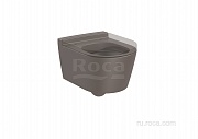 Чаша подвесного унитаза Roca Inspira Round 480, Rimless, кофейный 346528660