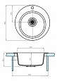 Мойка для кухни Aquaton Иверия круглая графит 1A711032IV210