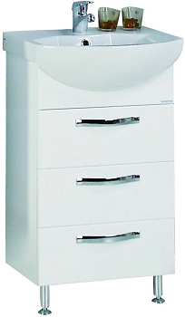 Тумба с раковиной Aquaton Ария 45 1A1402K0AA010 белая