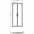 Двустворчатая дверь в нишу 90 см Ideal Standard CONNECT 2 Saloon door K9294V3