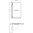 Экран 90х150 см для прямоугольной ванны, левая версия Ideal Standard Ideal Standard I.Life T4889EO