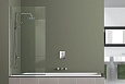 Шторка для ванны Azario MERRIT 800х1400, прозрачное стекло 6 мм, цвет профиля серебро (AZ-NF6211-1 800)