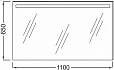 Зеркало со светодиодной подсветкой Jacob Delafon Parallel 110x65 EB1417-NF