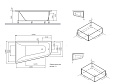 W72A-160L100W-P2 фронтальная панель для ванны spirit, левосторонняя