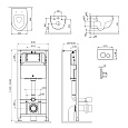 IS49001.111738 Комплект инсталляция с клав Pro L белый с подвесным унитазом Awe с сид м/лифт