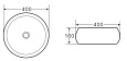 Раковина накладная керамическая круглая BB1065