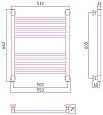 Полотенцесушитель водяной Сунержа Богема+ прямая 600х500 00-0220-6050