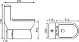 Унитаз-моноблок SM9601, сиденье тонкое ДП, арматура (с гофрой и подводкой)