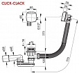 Сточный комлект с заполнением/переливом Ravak Click Clack хром X01440