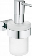 Дозатор жидкого мыла с держателем Grohe Essentials Cube 40756001