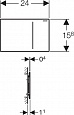 Смывная клавиша GEBERIT Sigma 70 115.620.SJ.1