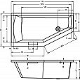 Акриловая ванна Riho GETA 170х90 правая, B031001005 (BA8800500000000)