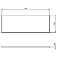 Фронтальная панель 150 см для прямоугольной ванны Ideal Standard i.life T478301