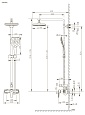 Душевая колонна со смесителем для душа F9173218CP-A-ENG