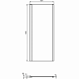 Фиксированная боковая панель 85 см Ideal Standard CONNECT 2 L K9301V3