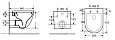 Унитаз подвесной Azario Navio 540x365x425 безободковый в комплекте с сиденьем микролифт (AZ-0074)
