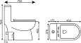Унитаз-моноблок T1017, сиденье тонкое ДП, арматура (с гофрой и подводкой)