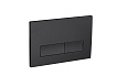 Кнопка смыва EvaGold 02, пластик прямоугольн черный матовый для инсталляции EvaGold400 и EvaGold500
