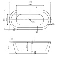 Акриловая ванна BelBagno 1785*805, BB12-1785