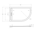 TRAY-AS-RH-120/80-30-W-L Поддон из искусственного мрамора