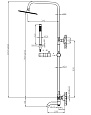 Душевая система со смесителем "Bangkok Gun metal", арт. ST250BGGM