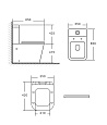 A2808 Унитаз-компакт, безободковый, сиденье тонкое ДП,  удлин. патрубок, крепления, арматура, гориз. выпуск