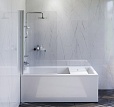 Акриловая ванна AM.PM Gem 170x70, с каркасом, шторкой, душ.системой, W90ASET-170D8