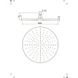 Верхний душ PAINI 300 мм, круглый, хром (CR)