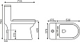 Унитаз-моноблок 705B NEW с биде, сиденье тонкое ДП, арматура (с гофрой и подводкой)