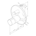 F85A45722 X-Joy TouchReel смеситель д/ванны/душа, монтируемый в стену, чёрный, шт.