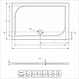 Душевой поддон из литьевого мрамора Riho Kolping DB36 140x90 белый + сифон,  D004010005 (DB3600500000000)