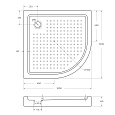 TRAY-A-R-100-550-15-W0 Акриловый поддон без сифона