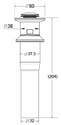 Донный клапан BelBagno BB-PCU-02-IN