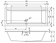 Акриловая ванна Riho RETHING CUBIC 190x80 правая, заполнение через перелив, B108022005 (BD95C0500000000)