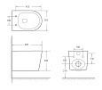 Унитаз подвесной K703BM безободковый, сиденье тонкое ДП, крепления