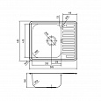 Мойка, нержавеющая сталь, чаша слева, полированная, 585*485, Strit S, IDDIS, STR58PLi77