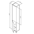 M80CSL0356WG Like, шкаф-колонна, напольный, левый, 35 см, двери, белый, глянец, шт