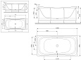 W30A-180-080W-R Sensation, каркас для ванны акриловой A0 180х80 см