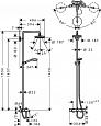 Душевая стойка Hansgrohe Croma Select S 180 2jet Showerpipe 27351400