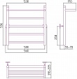 Полотенцесушитель водяной Полка + 4 Сунержа Стилье Универсал-54 600х500 00654-6050