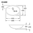 Раковина под столешницу Villeroy & Boch Evana 61.5 x 41.5 см 61440001