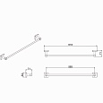 Полотенцедержатель AZARIO RINA трубчатый одинарный 58 см, хром (AZ-87001)