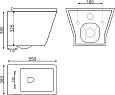 Унитаз подвесной K50 безободковый, сиденье тонкое ДП, крепления