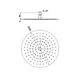 Верхний душ PAINI 300 мм, круглый, ультратонкий, хром (CR)
