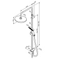 947000300 Apollo душ.система: верхн. душ 235 мм, ручн душ 3 ф-ции 125*215 мм, душ.штанга 1050-1450,